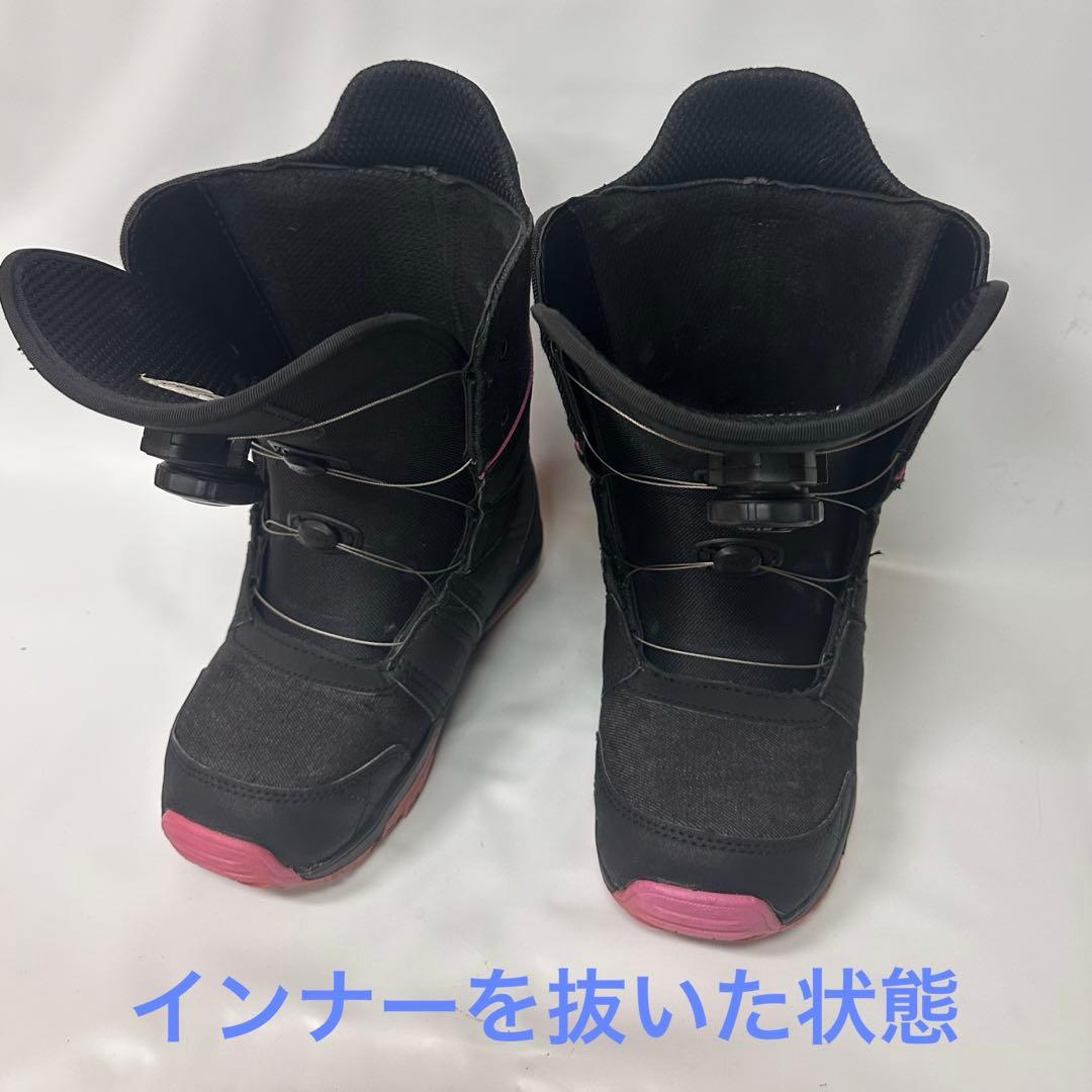 STELLA レディース　スノーボードBOAブーツ ブラック/ピンク23.0cm