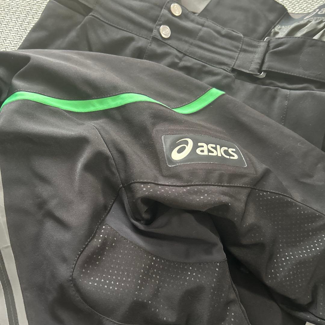 asics スキーウェア 上下セット メンズM 美品 数回使用