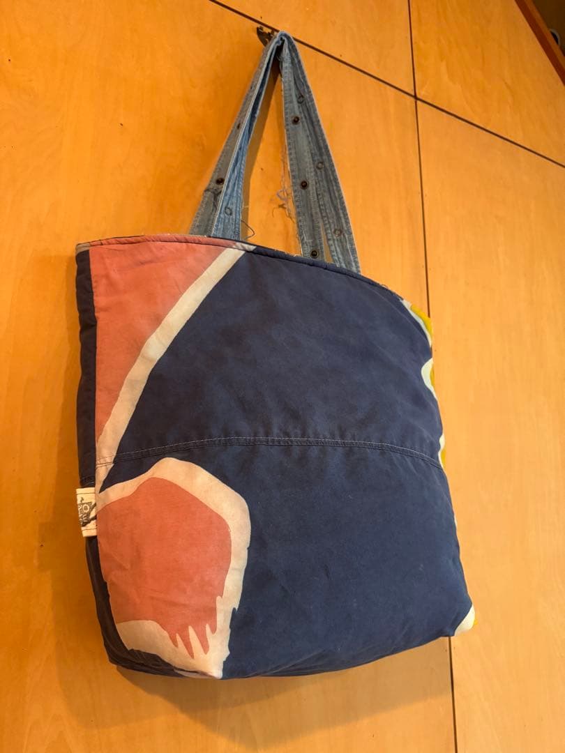 SAYOCAFE個性的デニムパッチワークバッグ