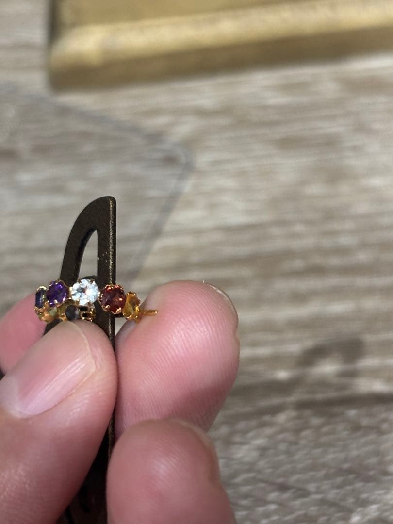 マルチカラー　フープピアス　K18 片耳用