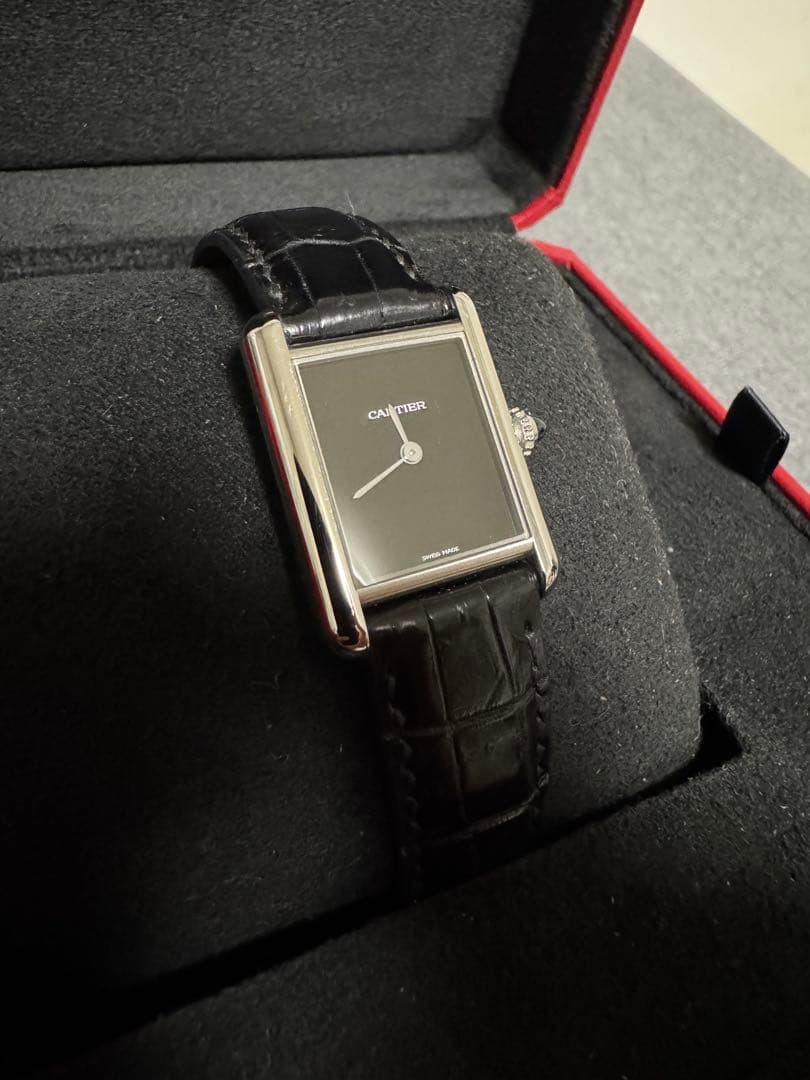 カルティエ タンクマスト SM WSTA0071 極美品 ブラックダイヤル