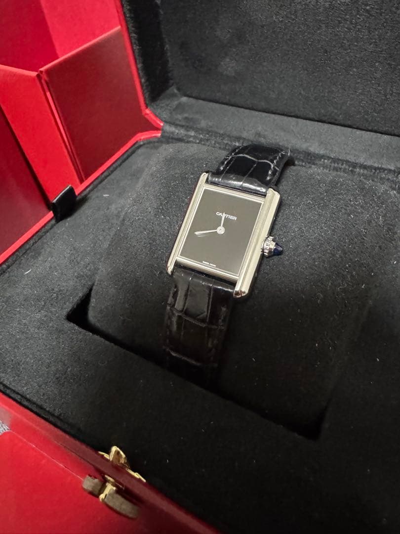 カルティエ タンクマスト SM WSTA0071 極美品 ブラックダイヤル