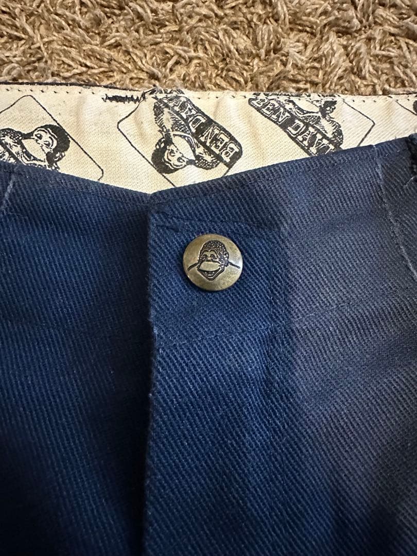 希少　美品　90s USA製 ベンデイビス　ゴリラカット フリスコパンツ　紺色
