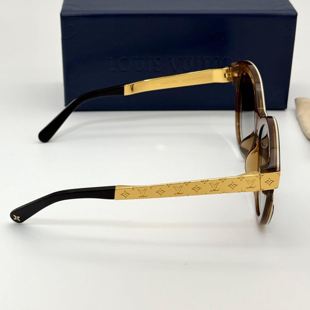 美品 ルイヴィトン サングラス LV プティ スプソン キャッツアイ 現行 黒