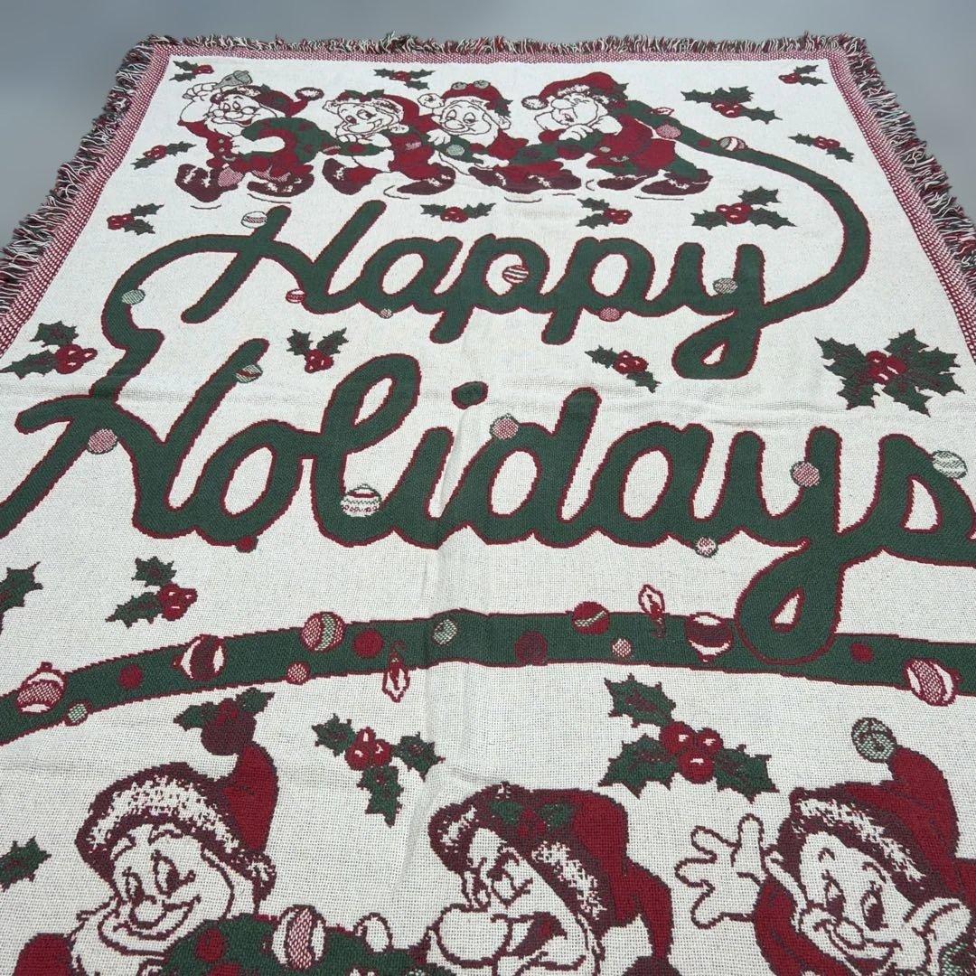 ディズニー　7人の小人　クリスマス　マルチカバー　ソファカバー　183x128