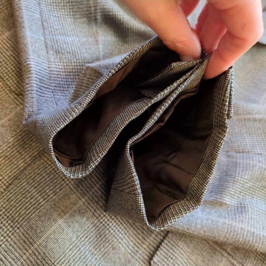 美品 2点セット◆タリアトーレ イタリア製 チェック柄 ビジネスジャケッ＆ジレ