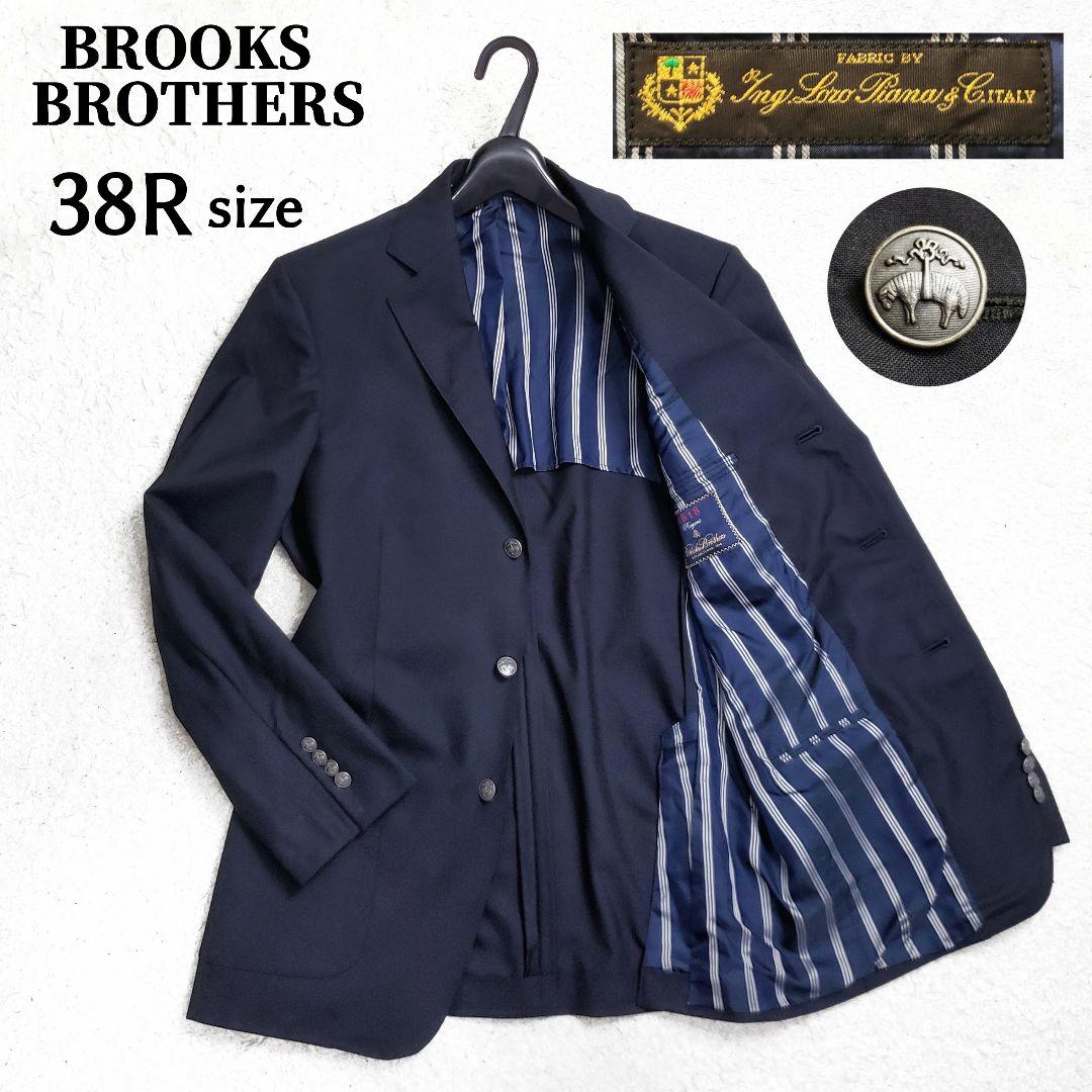 希少✨極美品 ブルックスブラザーズ×ロロピアーナ USA製 3B紺ブレザー L