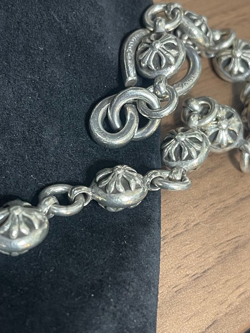 ※インボイス原本 クロムハーツ ウォレットチェーン #2BALL SHORT-S