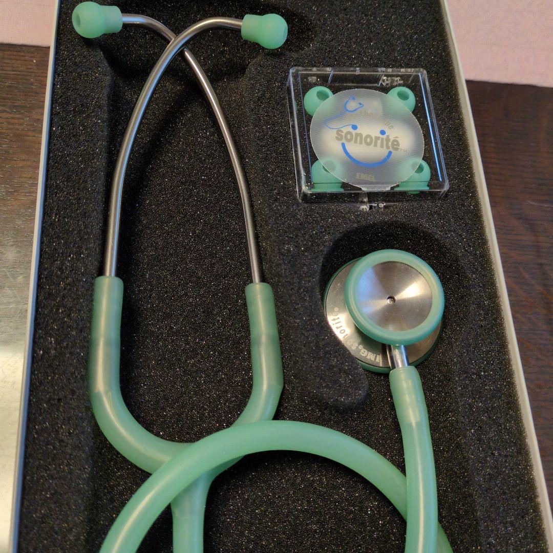 美品！レアカラー Sonorite 聴診器 ミントグリーン ケース付き