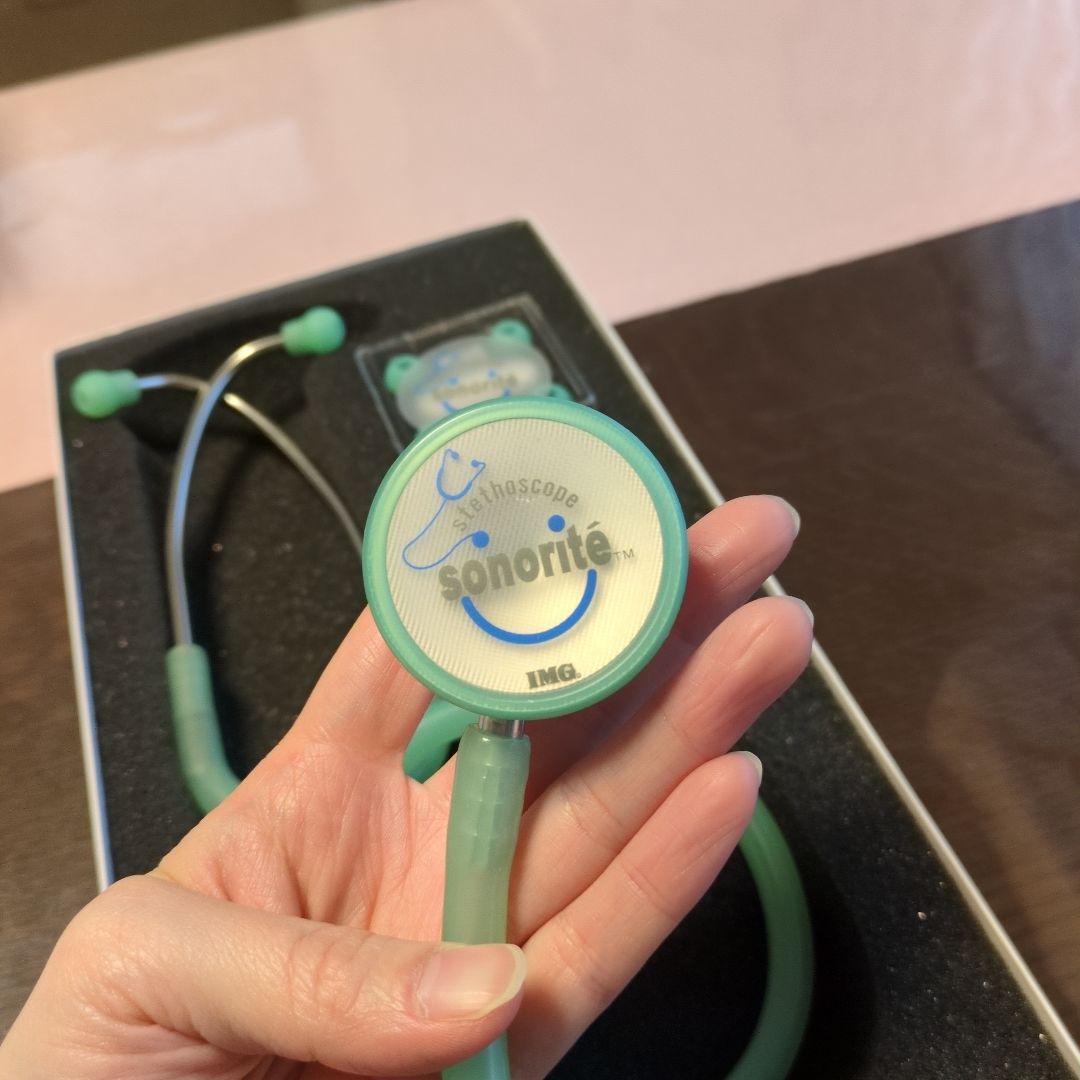 美品！レアカラー Sonorite 聴診器 ミントグリーン ケース付き