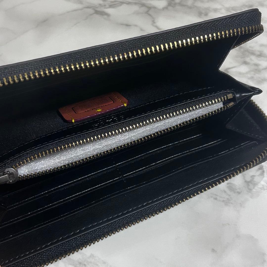 【値下げ済】COACH スヌーピー スキー 刺繍 長財布 ブラック