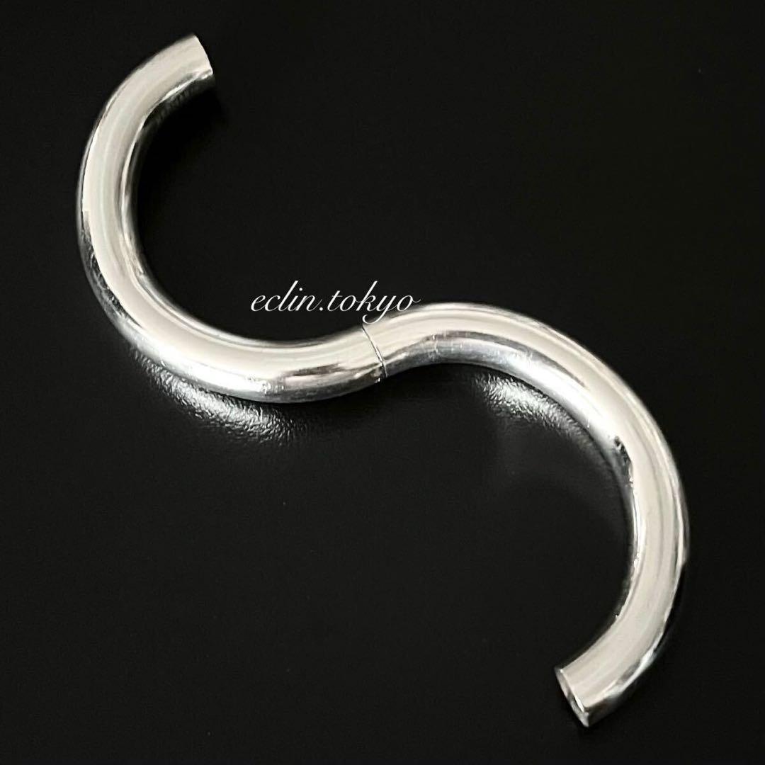 HERMES 《Lima リマ》シルバー バングル ブレスレット E4371