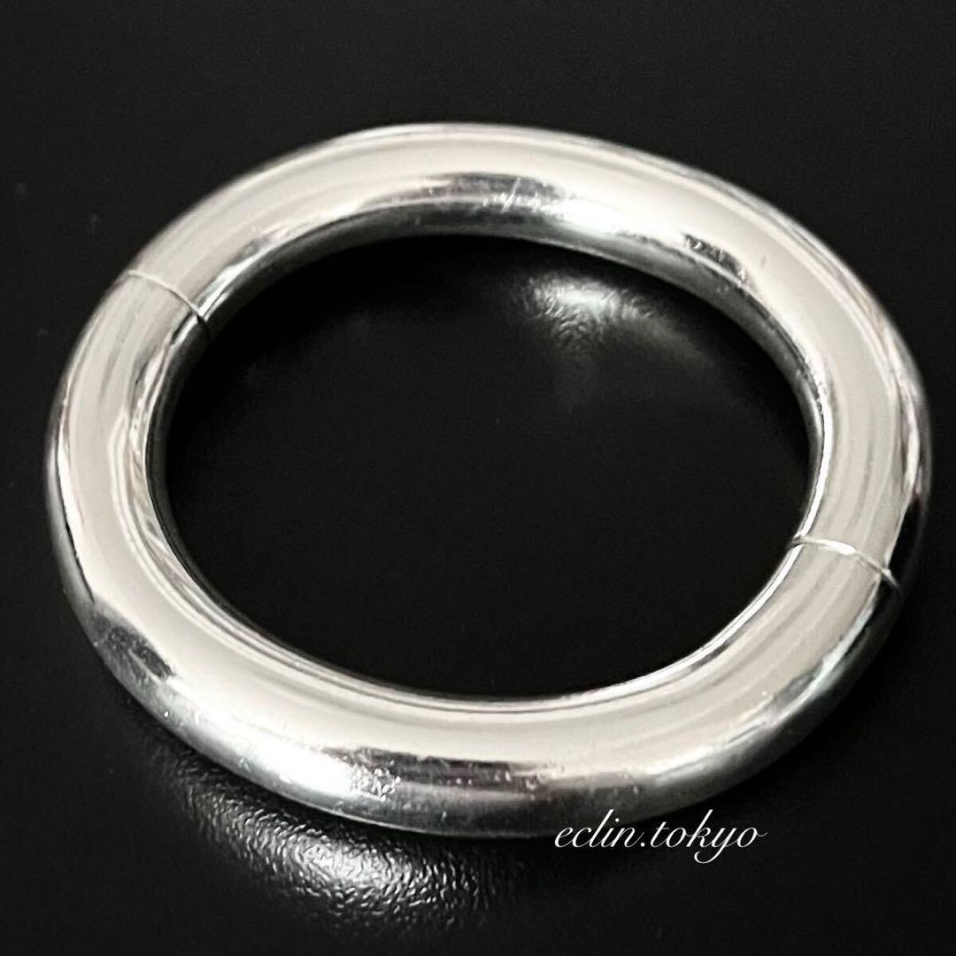 HERMES 《Lima リマ》シルバー バングル ブレスレット E4371