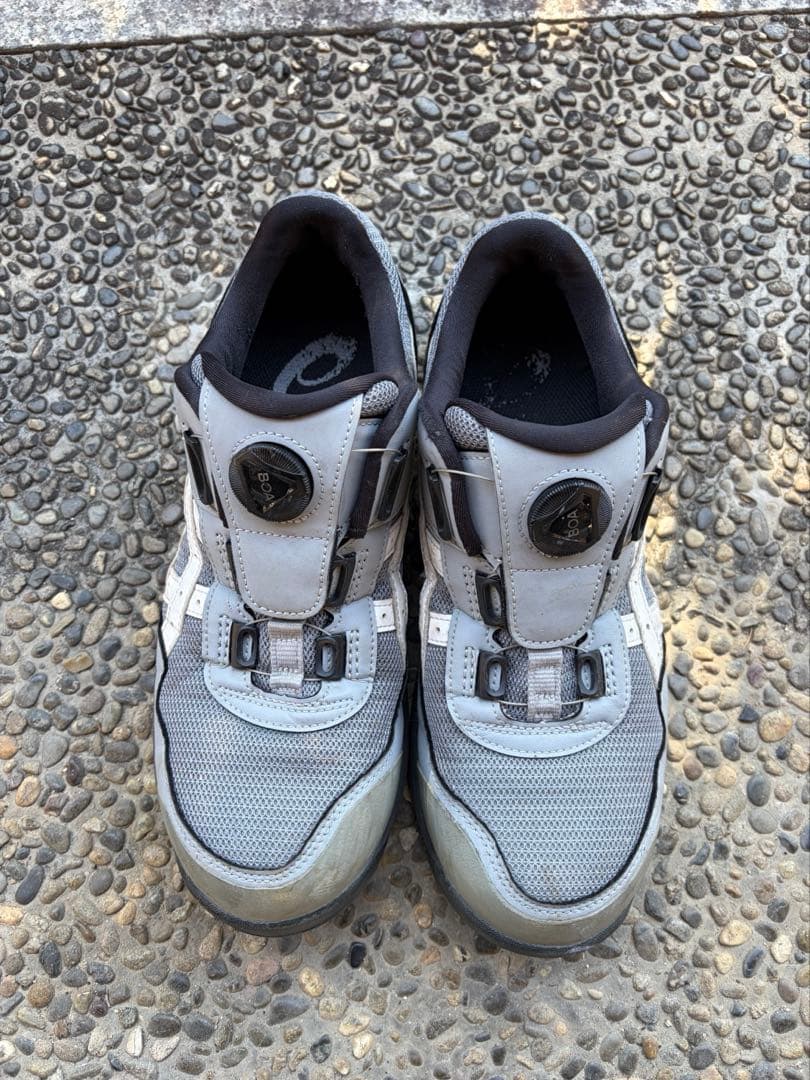 s*1様 ASICS グレー メッシュ安全靴