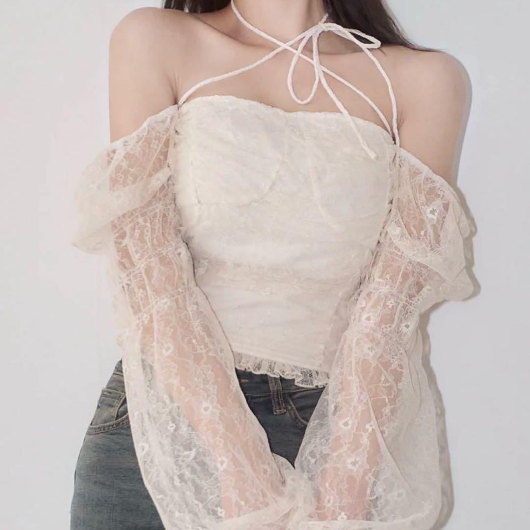 yilon FLEUR LACE BLOUSE アイボリー