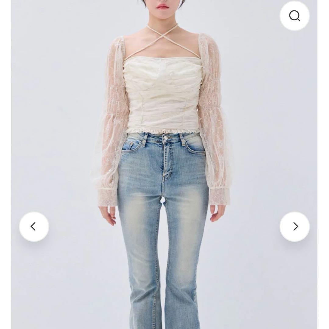 yilon FLEUR LACE BLOUSE アイボリー