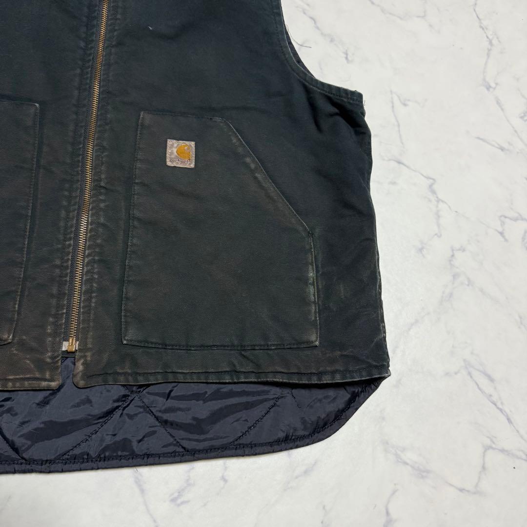 Carhartt カーハート ダックベスト 裏地キルティング ブラック XL