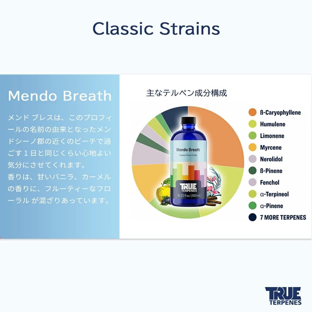 TRUE テルペン CBD CBN CBG 10ml Mendo Breath