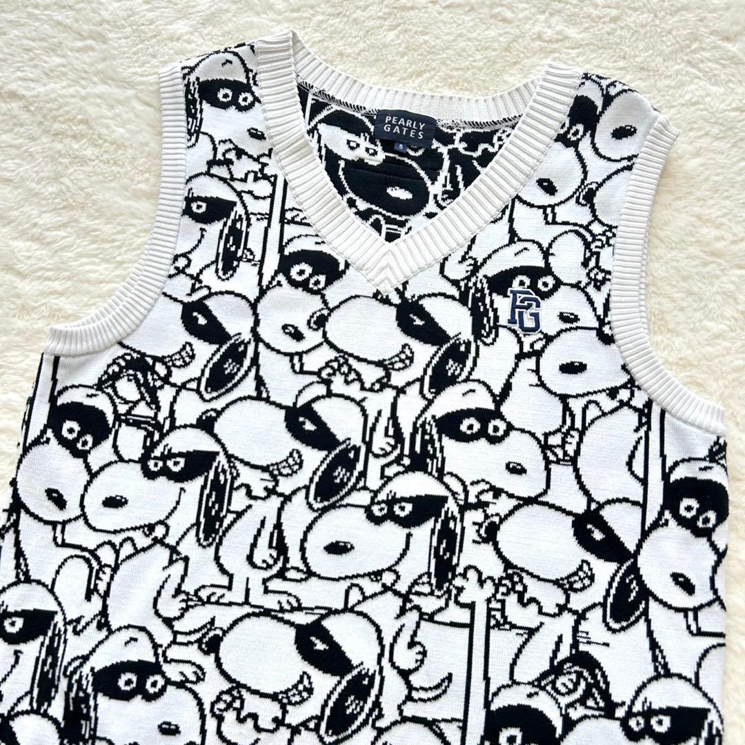 【極美品】PEARLY GATES パーリーゲイツ ニットベスト スヌーピー 5