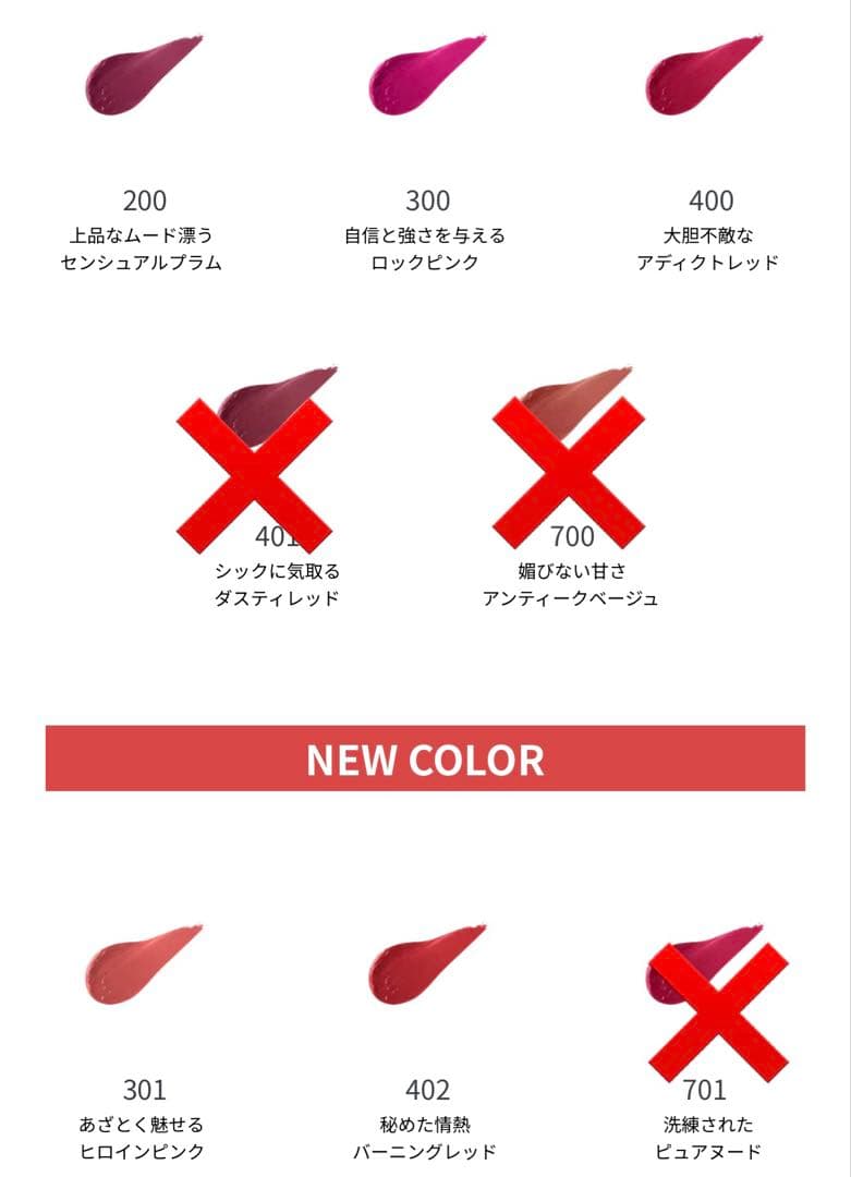 アナスイ エバーラスティング ルージュ 5本セット