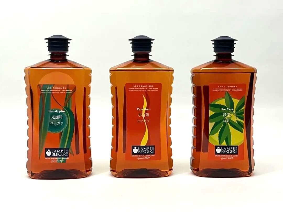 Ｒ★ランプベルジェ・オイル4本セット　ヌートレ　ユーカリ　ヒナギク　緑茶