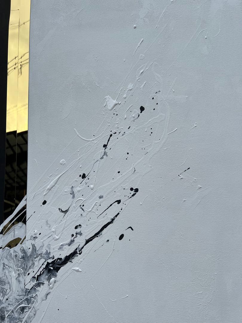 原画/大きい/絵画/アート/抽象画/モダン/ホテル/ブラック/ホワイト/ゴールド