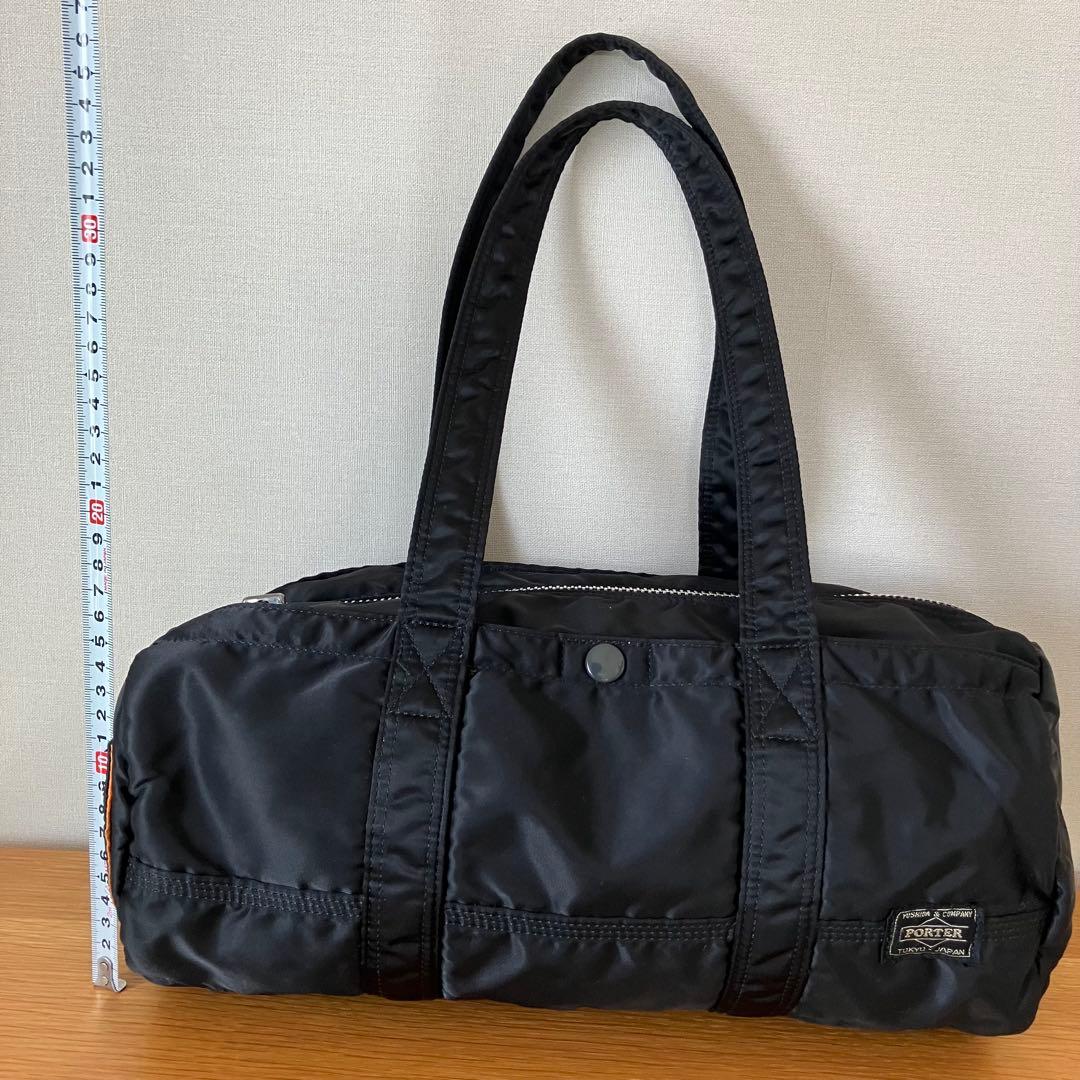 吉田カバン ポーター タンカー ミニボストン ダッフルバッグ L 筒型 ブラック