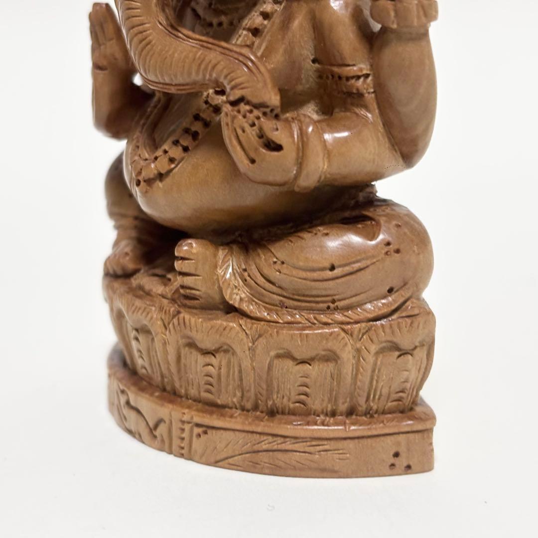 【最高級品】真正白檀　ガネーシャ　彫刻　置物