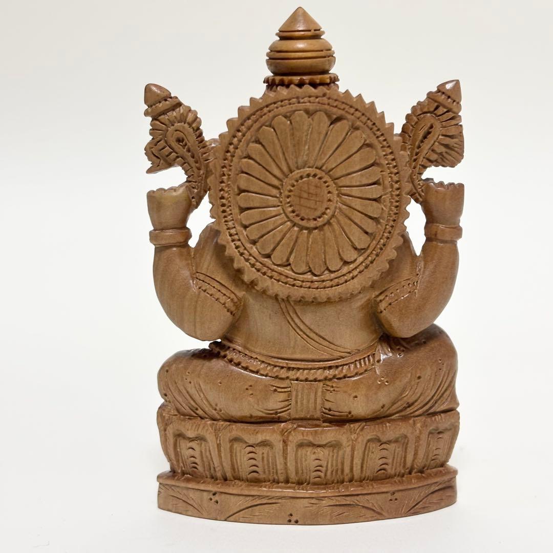 【最高級品】真正白檀　ガネーシャ　彫刻　置物