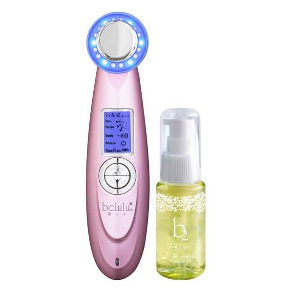 お肌のハリ・ツヤアップ 複合超音波美顔器美顔器 美ルルクラッシィ＋美容液セット