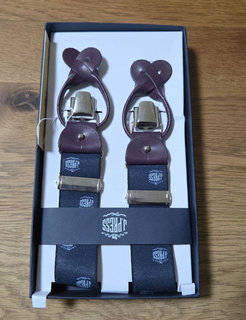 新品未使用【J.PRESS】 サスペンダー　Fサイズ　イタリア製