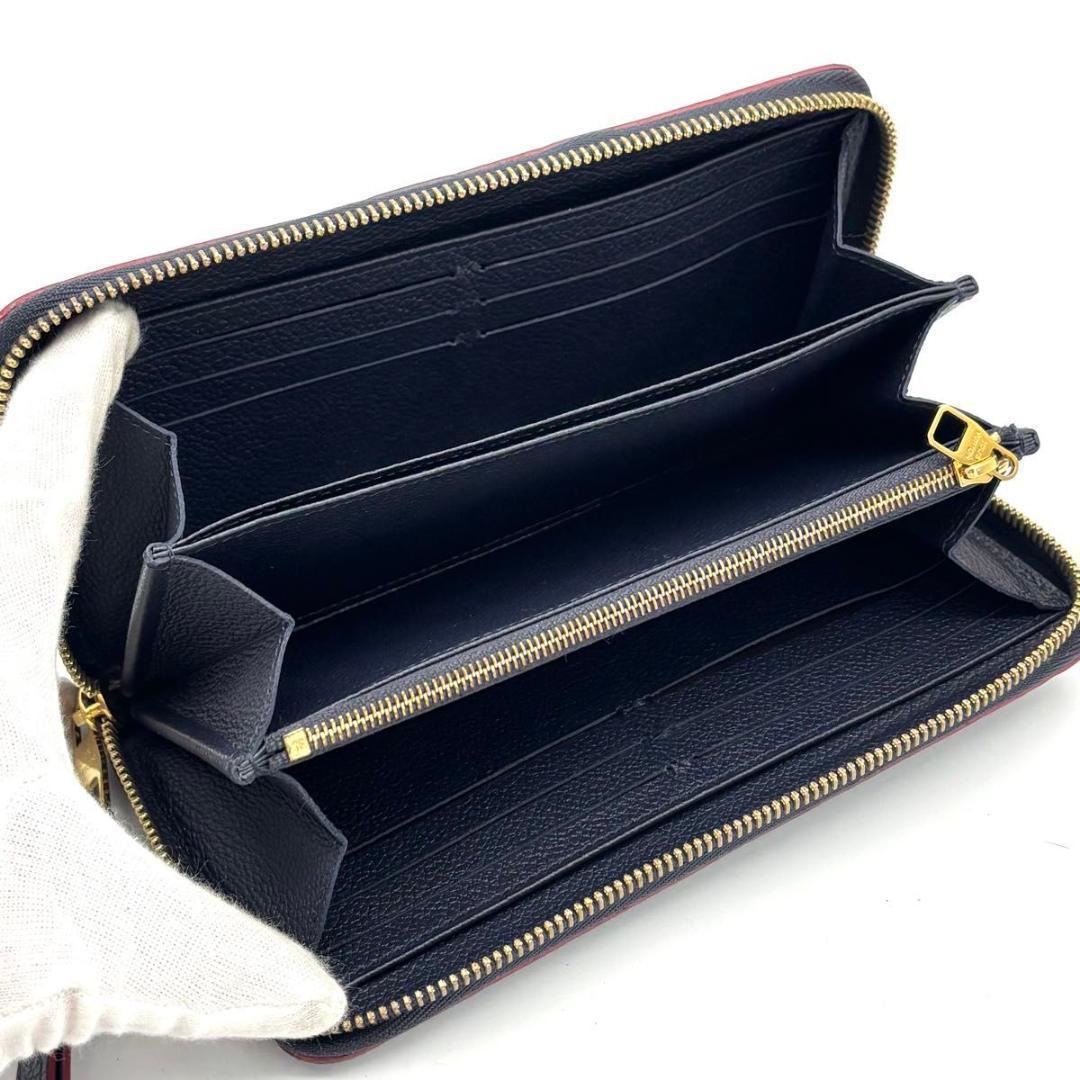 ルイヴィトン アンプラント ジッピーウォレット マリーヌルージュ ネイビー