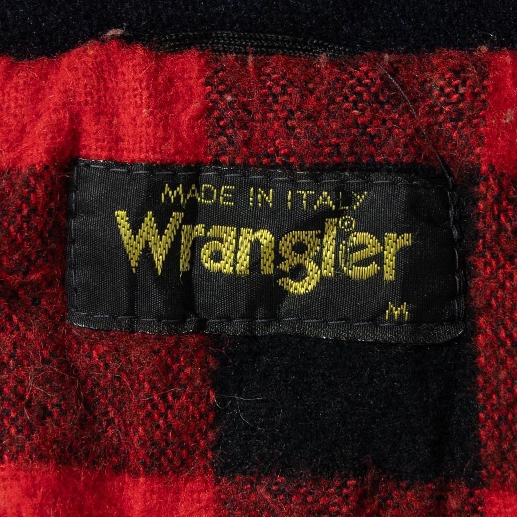 ラングラー　ウールワークジャケット　裏地チェック　ネイビー　イタリア製　ブルゾン