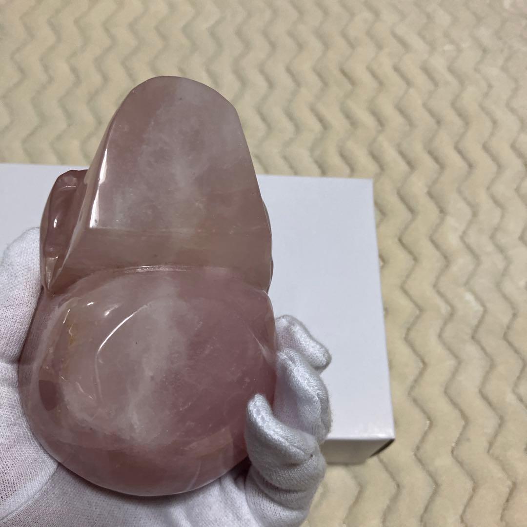 (激レア)ローズクォーツスカル　髑髏　恋愛運　ラッキー　ストーン　魔除け