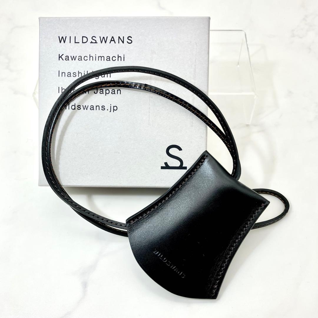 77【新品未使用】WILDSWANS ワイルドスワンズ レザークロシェ 本革 黒