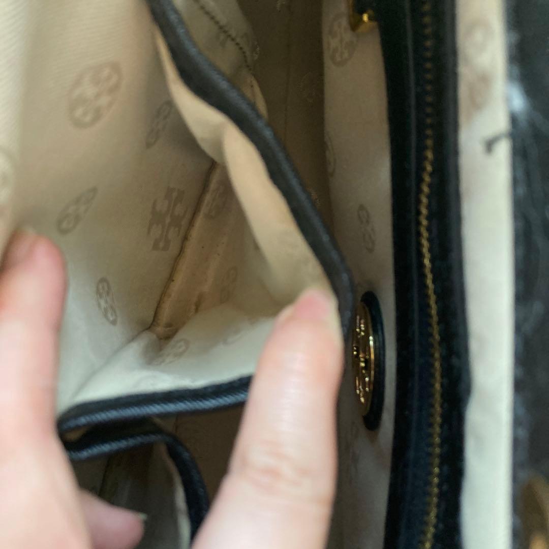 Tory Burch ブラック2wayレザービジネスバッグ A4サイズ
