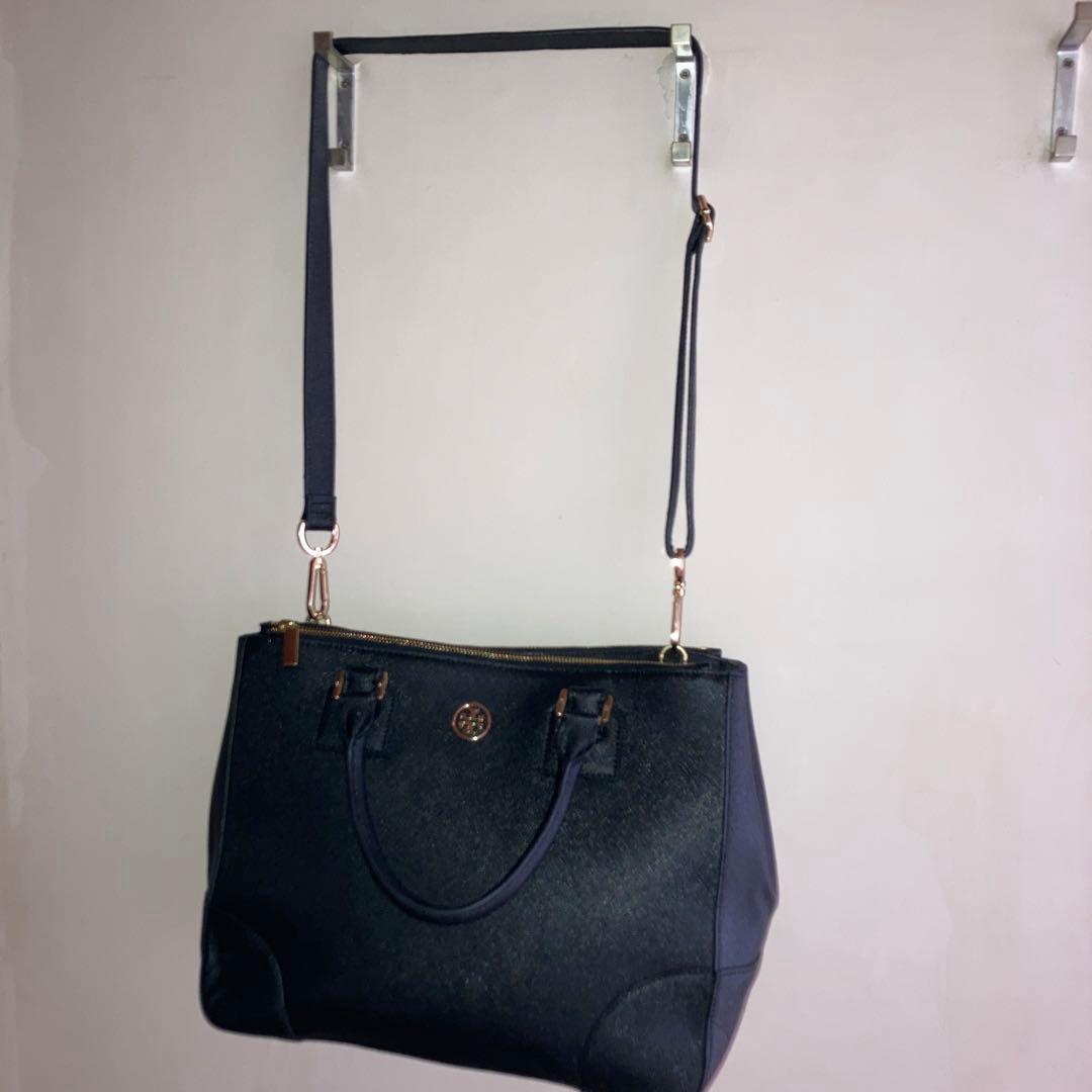 Tory Burch ブラック2wayレザービジネスバッグ A4サイズ