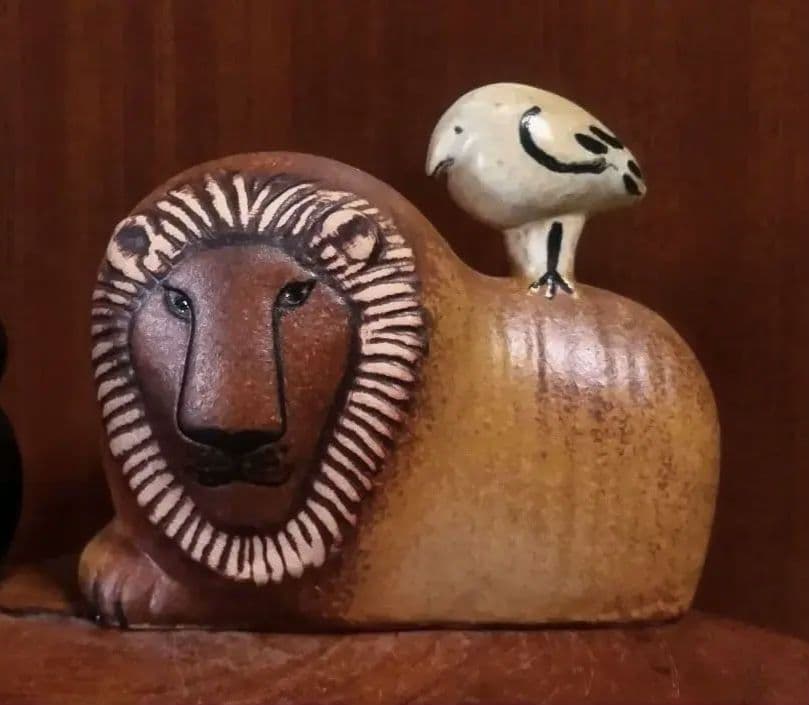 【ぽて様】リサラーソン ライオンウイズバード　 美品