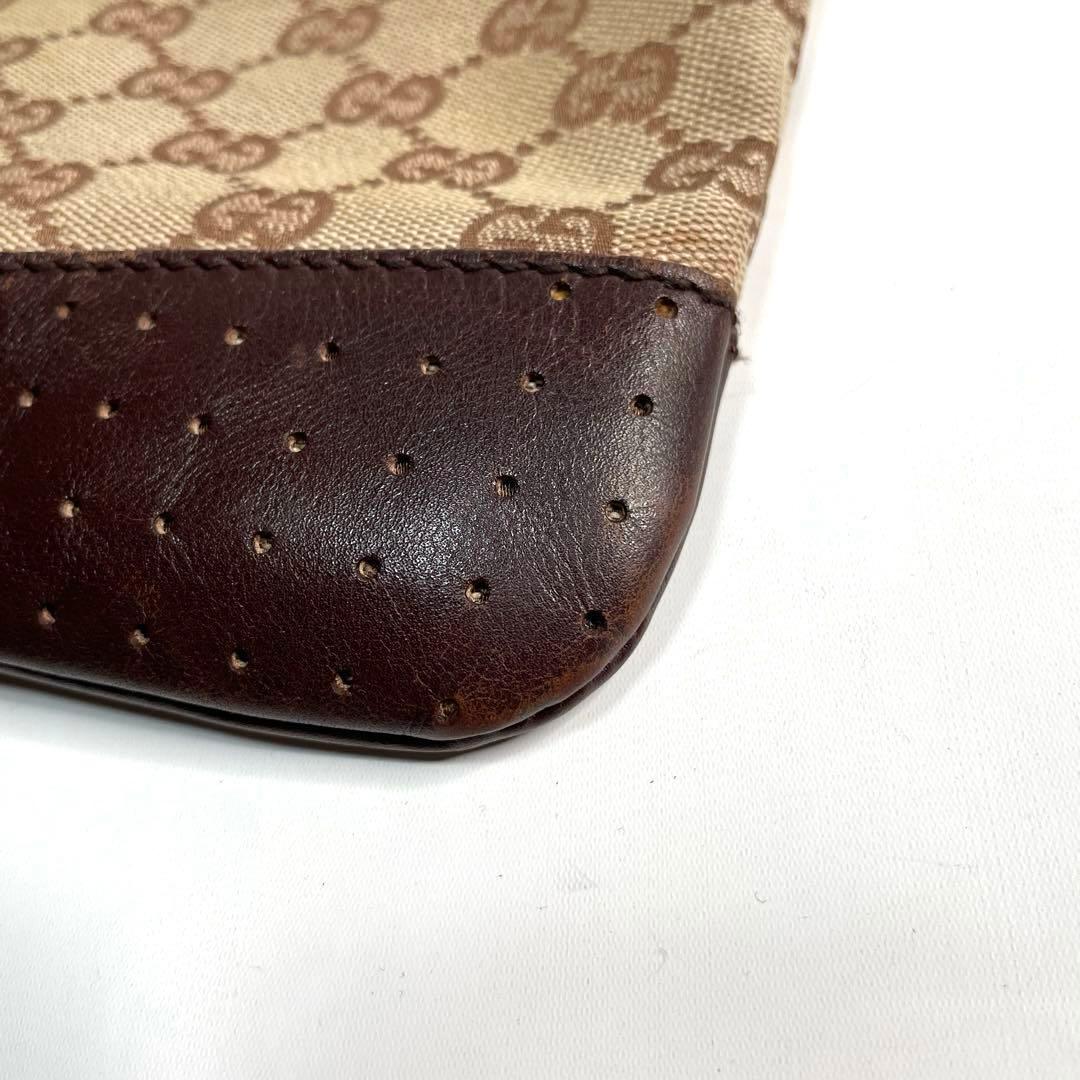 美品 GUCCI ショルダーバッグ GG キャンバス レザー