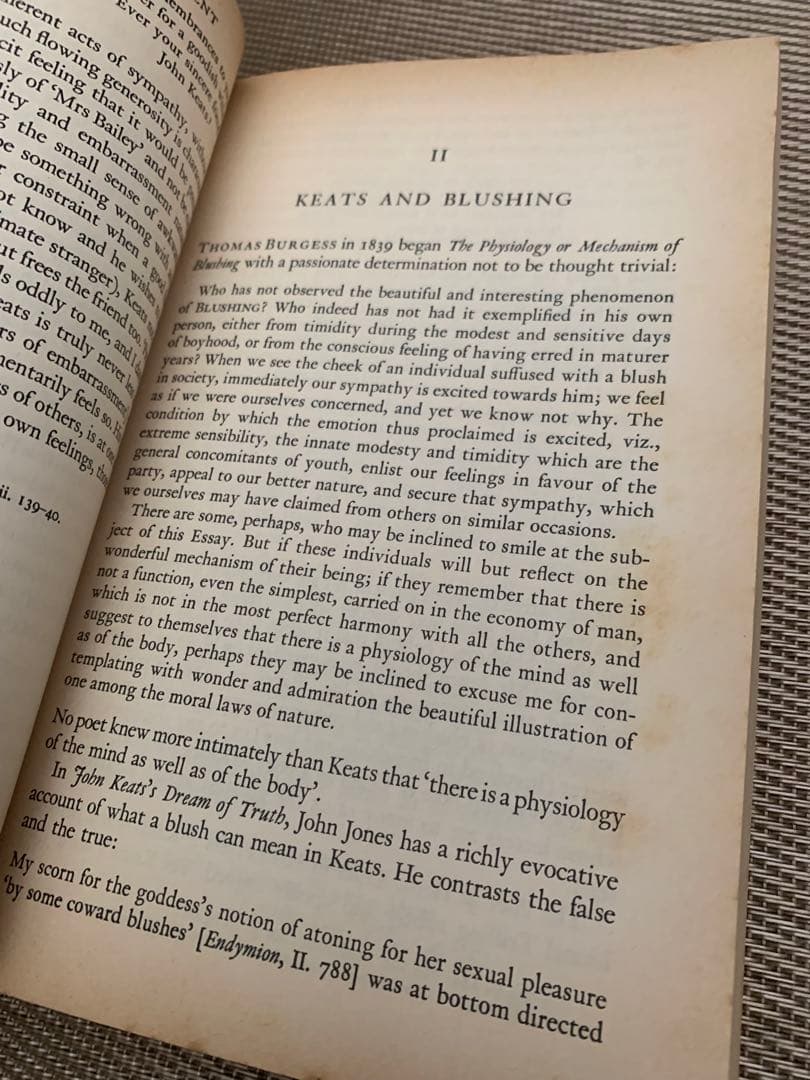 希少1974 KEATS AND EMBARRASSMENT