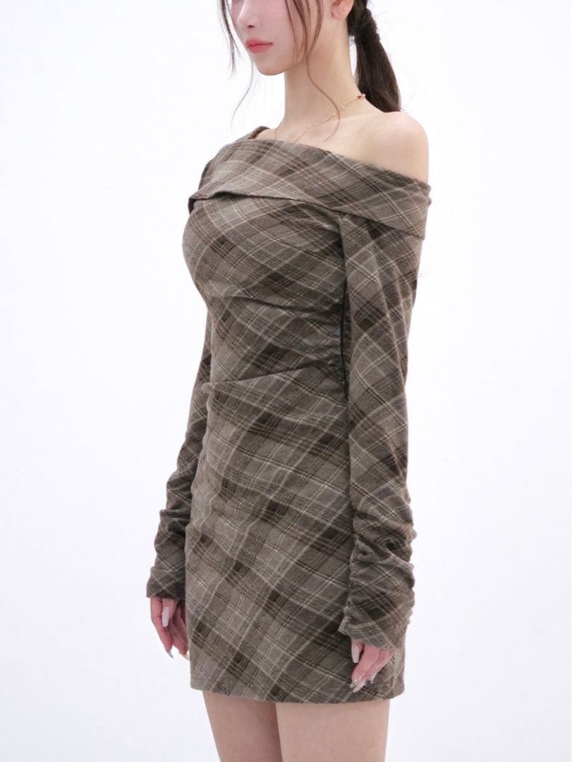 yilon イロン ONE-SHOULDER CHECK MINI OP