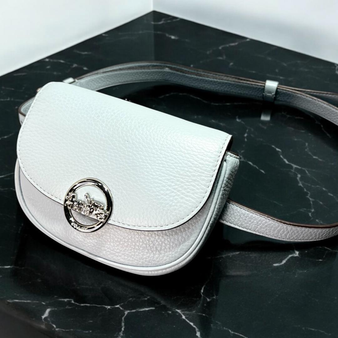 ✨正規品＆極美品‼️✨ コーチ レザー ウエストバッグ ヒップバッグ ブルー