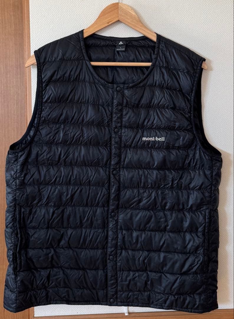 希少　美品　mont-bell モンベル　スペリオダウンラウンドネックベスト　L