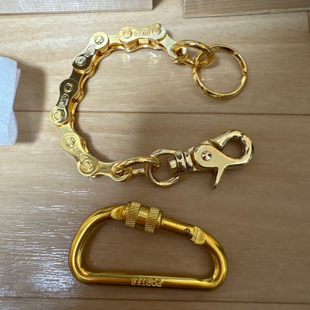 PORTER ポーターバイシクルチェーン　ショート　ゴールド　ウォレットチェーン