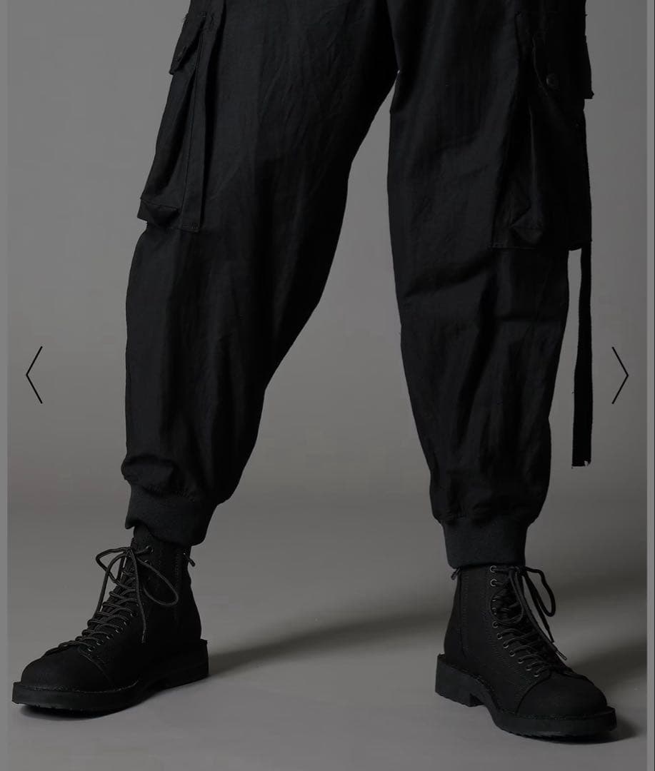 パンツ GroundY / COTTON TWILL RIBBED HEM CARGO