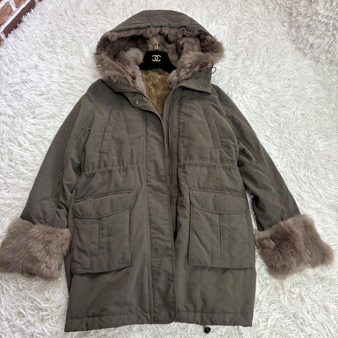 ✨美品✨イネド ラビットファー ボアライナー付 モッズコート