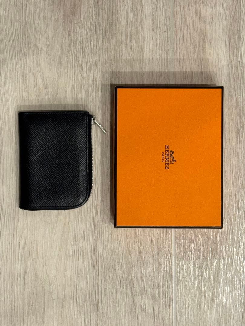 Hermes エルメス カードケース ミニ財布 刻印:□N ブラック