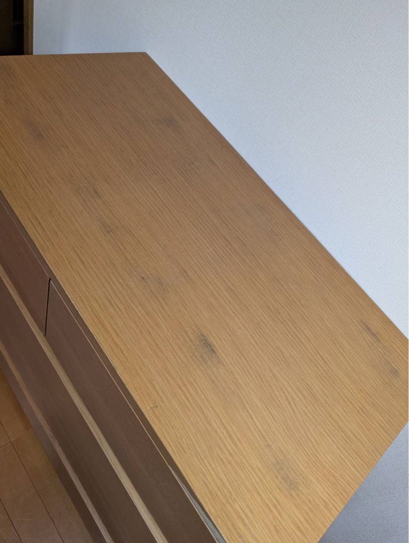 ■送料込■無印 MUJI 木製チェスト オーク材 4段ワイド 衣類収納 たんす棚