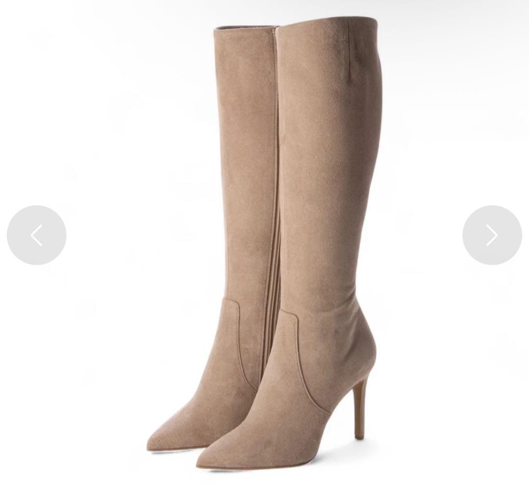 DIANA ダイアナ スエード ロングブーツ ダーク ベージュ UL 69234