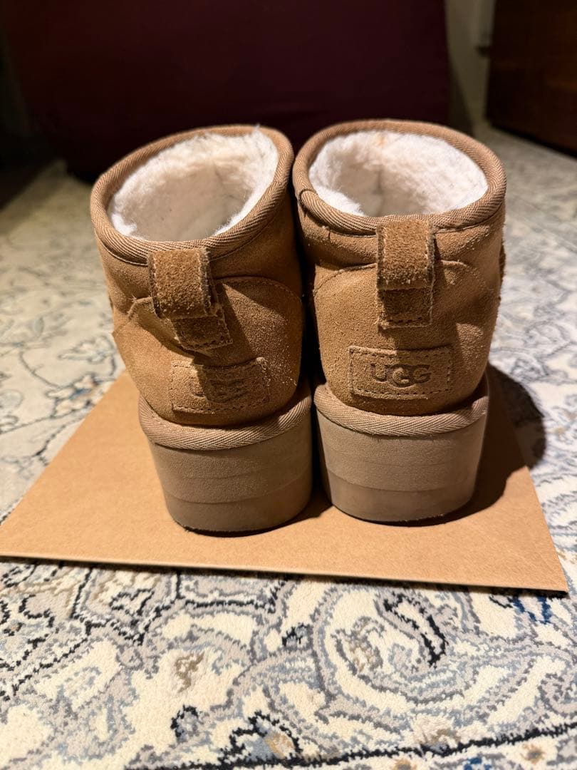 UGG ブラウン ムートンブーツ 厚底　25cm